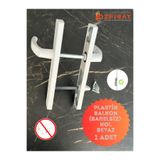 EVA PLAST Pvc Pimapen Plastik Kapı Kolu / Balkon Plastik Kapı Kolu / Beyaz 1 Adet/Bay Her Telden