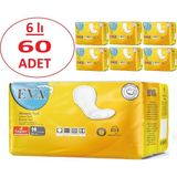 Eva Süper Büyük Mesane Pedi 60 Adet L Beden 4 Damla Yumuşak Pamuklu Doku ile Maksimum Koruma
