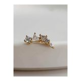 Eva Takı Store Çiçek Modern Model Kıkırdak Piercing Tragus Helix Altın Gold Renk Küpe