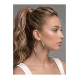 Eva Takı Store XL Halka Boru Model Gümüş Renk Çelik Küpe 8cm