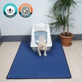 Eva Türkiye 100x110 cm Kedi Tuvaleti Önü Paspası Kedi Kumu Paspası - Lacivert