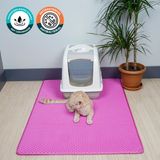 Eva Türkiye 100x110 cm Kedi Tuvaleti Önü Paspası Kedi Kumu Paspası - Pembe