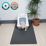Eva Türkiye 60X110 cm Kedi Tuvaleti Önü Paspası Kedi Kumu Paspası - Koyu Gri