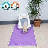 Eva Türkiye 60X110 cm Kedi Tuvaleti Önü Paspası Kedi Kumu Paspası - Mor