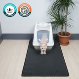 Eva Türkiye 60X110 cm Kedi Tuvaleti Önü Paspası Kedi Kumu Paspası - Siyah
