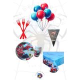Evabrite Spiderman Örümcek Adam Temalı 8 Kişilik Set Maxib - Doğum Günü Parti Seti Malzemeleri