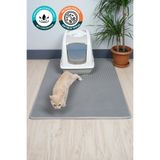EvaCat 75x55 Cm Açık Gri Kedi Tuvaleti Kumu Paspası Kedi Matı Tuvalet Dahil Değildir