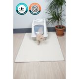 EvaCat 75x55 Cm Beyaz Kedi Tuvaleti Kumu Paspası Kedi Matı Görsel Temsilidir