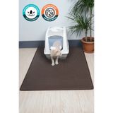 EvaCat 75x55 Cm Koyu Kahve Kedi Tuvaleti Kumu Paspası Kedi Matı Görsel Temsilidir