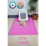EvaCat 75x55 Cm Pembe Kedi Tuvaleti Kumu Paspası Kedi Matı Tuvalet Dahil Değildir