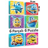 EVAKANCA 6 Parçalı 6 Adet Kalın Puzzle 2-3 Yaş Yapboz Araçlar