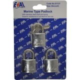 Eval Marin Asma Kilit 3lü Set 30 mm