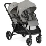 Evalite Duo Ikili Bebek Arabası, Ikizler Için Çift Araba, Taşınabilir, Modern, Gri - Çok Renkli