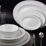 Evaliza Classic Platin 60 Parça 12 Kişilik Yemek Takımı