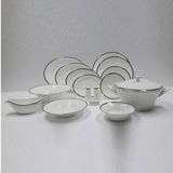 Evaliza Coupe Paisley Platin 60 Parça 12 Kişilik Yemek Takımı