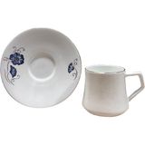 Evaliza Nostalji Kelebek 6 Kişilik Kahve Fincan Takımı 80 ml - renk - Beyaz