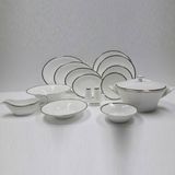 Evaliza Paisley Platin 60 Parça 12 Kişilik Yemek Takımı