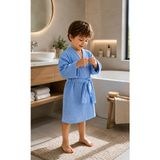Evamark %100 Pamuk Müslin Çocuk Bornozu Kapüşonlu Banyo ve Plaj Havlusu - 11-12 Yaş / Bej - 11 - 12 Yaş