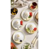 EvaniLife 4'lü Papatya Model Seramik El Yapımı Yumurtalık | Özel Tasarım Kahvaltı Seti