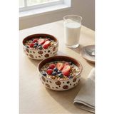 Evanilife Mocha Model El Yapımı Orta Boy Seramik Salata Kasesi - Diyet Bowl - 0,6 lt