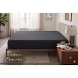Evanora Home Textile Battal Boy Pamuklu Penye Lastikli Çarşaf - Yumuşak Doku - Siyah - 160X200