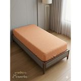 Evanora Home Textile TEK KİŞİLİK Penye Lastikli Çarşaf - Yumuşak Doku - Turuncu - 100x200
