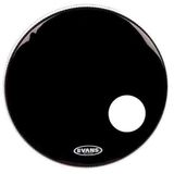 Evans BD24RB 24 EQ3 Resonant Siyah Kick Ön Delikli Tek Kat Davul Derisi