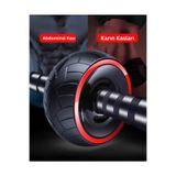 EVAPERA Profesyonel Ab Wheel Roller Karın Kası Göğüs Egzersiz Fitness Tekerleği Mekik Aleti Max150Kg