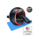 EVAPERA Profesyonel Geri Tepmeli Ab Wheel Roller Karın Kası Egzersiz Tekerleği Mekik Aleti Max150Kg