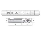 Evar Hsse Dın 844/Bn Parmak Freze 28 Mm Kısa