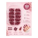 Eva&Rose 100’lü Takma Tırnak Seti Badem Form | Sivri Uç Nail Tip | Protez Tırnak Kutulu Set