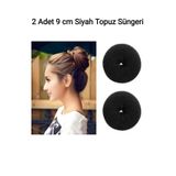 Eva&Rose 2 Adet Orta Boy Sünger Topuz Saç Tokası Topuz Süngeri Topuz Tokası Topuz Yapma Tokası 9 cm