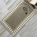 Evaşk Namazlık Dokuma Halı Kaymaz Muslumana Seccade - 66 x 113 cm - Sütlü Kahverengi