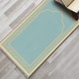 Evaşk Namazlık Dokuma Halı Kaymaz Muslumana Seccade - 66 x 113 cm - Turkuaz