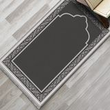 Evaşk Namazlık Dokuma Halı Kaymaz Muslumana Seccade - 80 x 135 cm - Antrasit