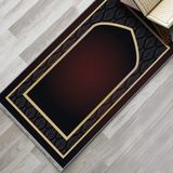 Evaşk Namazlık Dokuma Halı Kaymaz Muslumana Seccade - 80 x 135 cm - Gri