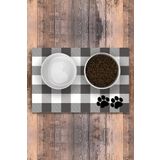 Evaşk Vinil Kaymaz Tabanlı Keçe Baskılı Evcil Hayvan Pet Mama Paspası 40x60