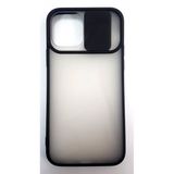 Evastore Apple İphone 12 Pro Kamera Sürgülü Korumalı Buz Silikon Kapak Kılıf