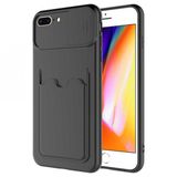 Evastore Apple iPhone 7 Plus Deri Görünümlü Kartlıklı Kamera Koruma Kılıf