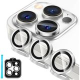 Evax Apple iPhone 15 Pro Max / 15 Pro Uyumlu Safir Kamera Lens Koruyucu Takma Aparatlı Kolay Kurulum - Beyaz