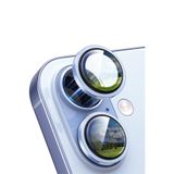 Evax [Metal] iPhone 17 Uyumlu Metal Mavi Çerçeveli Kamera Lens Koruyucu