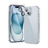 Evax (ŞEF+CAM+LENS) iPhone 15 Plus Uyumlu 1 Şeffaf Kılıf + 1 Ekran Koruyucu + 1 Kamera Lens Koruyucu
