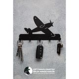 Evay Metal Dekoratif Anahtarlık Askısı - Siyah