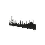 EVAY Modern Portmanto, Metal Duvar Askısı, Istanbul Desenli Duvar Askısı, Dekoratif Metal Duvar Askısı