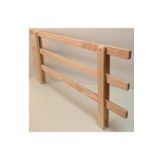 evbiziz Ahşap Bebek Çocuk Yatak Koruma Bariyeri Beşik Korkuluğu 120x45 Kenarları Oval Pürüzsüz
