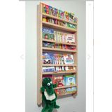 evbiziz Doğal Ahşap Montessori Çocuk Odası Kitaplık Duvara Monte 4 Bölmeli 120cm Boy-60cm En-10cm Derinlik