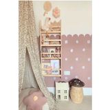 evbiziz Doğal Ahşap Montessori Eğitici Çocuk Odası Kitaplık Duvara Monte 4 Bölmeli 100cm-50cm-10cm