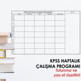 Evbuya Kpss Çalışma Programı Akıllı Kağıt