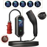 EVcharge 11 Kw Elektrikli Araç Taşınabilir Şarj Istasyonu 16A Tip-2 5X32A 5 mt Tip2(Mobil Uygulama)