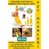 Evcil Hayvan İlgi Çekici Enerji Atma Fiziksel Aktivite Ses Çıkaran Tavuk Kedi Köpek Oyuncağı 30 Cm
